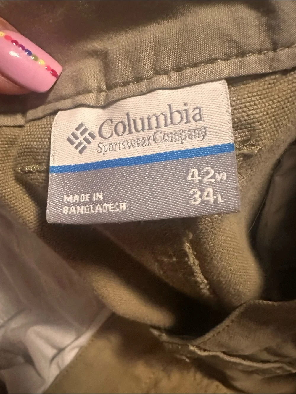 Men's Columbia Tan Chino Pants 42x34